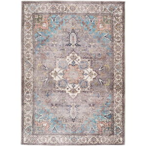 Modro-hnedý koberec s podielom bavlny Universal Haria, 140 x 200 cm