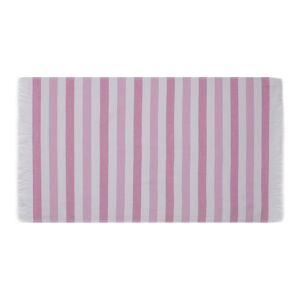 Ružové bavlnené plážové osušky v súprave 2 ks 70x140 cm Stripe  – Foutastic