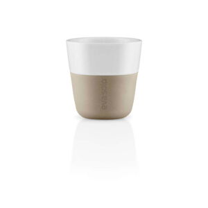 Béžovo-biele porcelánové šálky na espresso v sade 2 ks 80 ml - Eva Solo