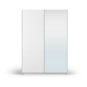 Biela šatníková skriňa so zrkadlom a s posuvnými dverami 151x215 cm Lisburn - Cosmopolitan Design