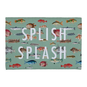 Zelená kúpeľňová podložka s prímesou bavlny Really Nice Things Splish Splash, 40 x 60 cm