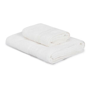 Krémovobiele bavlnené uteráky a osušky v súprave 2 ks Dora – Foutastic