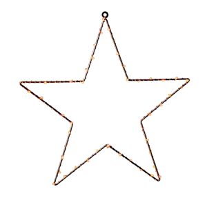 Kovová LED hviezda s časovačom, meď