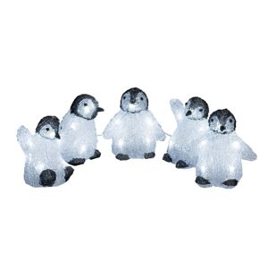 Súprava 5 akrylových LED figúrok Tučniačikov