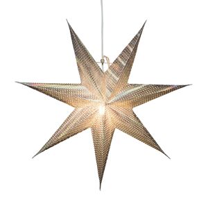 Dekoratívna hviezda z papiera, strieborná, 7–cípa