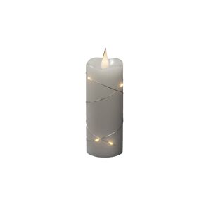 Vosková LED sviečka biela farba teplá biela 12,7cm