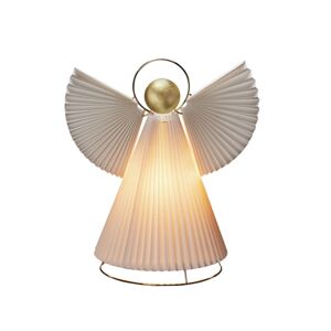 Svetlo Anjel z papiera E14 biela/mosadz 36 cm