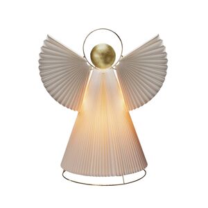 Svetlo Anjel z papiera E14 biela/mosadz 54cm