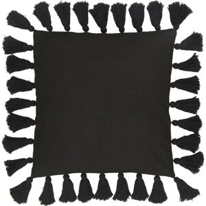 Čierna bavlnená dekoratívna obliečka na vankúš Westwing Collection Shylo, 40 x 40 cm