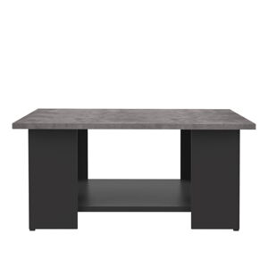 Čierny konferenčný stolík s doskou v dekore betónu 67x67 cm Square - TemaHome