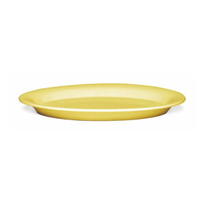 Žltý kameninový tanier Kähler Design Ursula, 33 × 22 cm