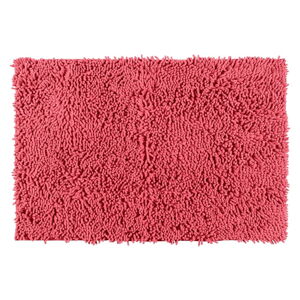 Korálovo-červená kúpeľňová predložka Wenko Coral, 80 × 50 cm