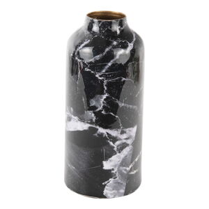 Čierno-biela železná váza PT LIVING Marble, výška 20 cm