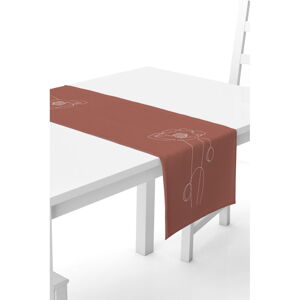 Hnedý behúň na stôl Kate Louise, 40 x 140 cm