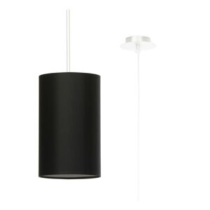 Čierne závesné svietidlo s textilným tienidlom ø 15 cm Volta – Nice Lamps