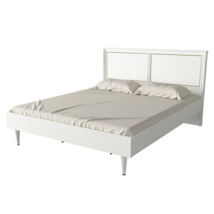 Biela dvojlôžková posteľ 160x200 cm Ravenna – Kalune Design