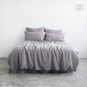Sivé ľanové obliečky 200x200 cm - Linen Tales