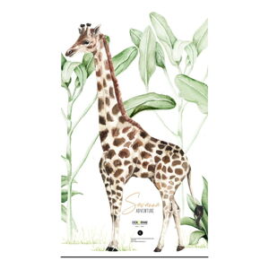 Nástenná samolepka žirafy Dekornik, 77 cm