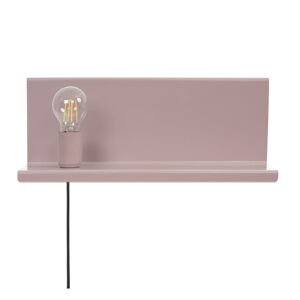Ružové nástenné svietidlo s poličkou Homemania Decor Shelfie2