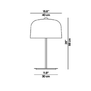 Luceplan Zile stolová lampa čierna matná 66 cm