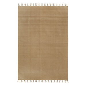 Svetlohnedý ručne tkaný bavlnený koberec Westwing Collection Agneta, 120 x 180 cm