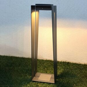 Solárna LED lucerna Skaal z hliníka, 70 cm, sivá