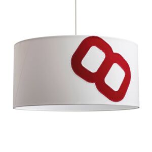 Závesná lampa Heimathafen 60 cm biela/červená