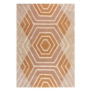 Béžový vlnený koberec Flair Rugs Harlow, 120 x 170 cm