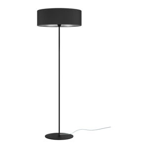 Čierna stojacia lampa s detailom v striebornej farbe Bulb Attack Tres XL, ⌀ 45 cm