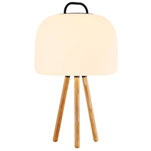 LED stolová lampa Kettle Tripod drevo/tienidlo36cm