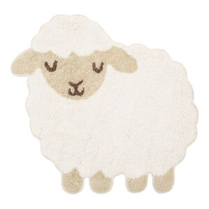 Biely detský bavlnený koberec Sass & Belle Baa Baa Lamb, 56 x 60 cm