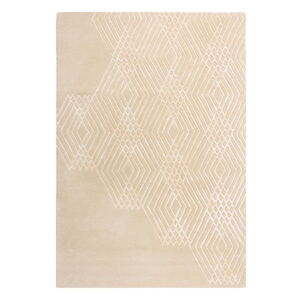Béžový vlnený koberec Flair Rugs Diamonds, 160 x 230 cm