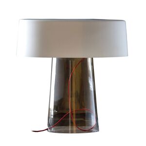 Prandina Glam stolová lampa 48 cm číra/biela