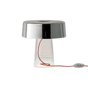Prandina Glam stolová lampa 48cm číra/zrkadlová