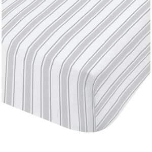 Sivo-biela bavlnená plachta Bianca Check And Stripe, 135 x 190 cm