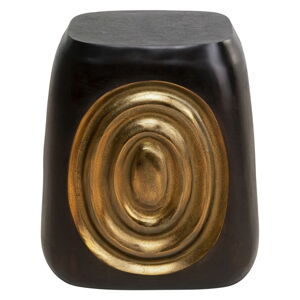 Čierna/v zlatej farbe stolička Drum Circle – Kare Design