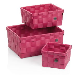Súprava 3 ružových úložných košíkov Kela Neo