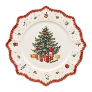 Biely porcelánový tanier s vianočným motívom Villeroy & Boch, ø 34,5 cm