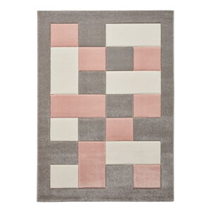Ružovo-sivý koberec Think Rugs Brooklyn, 80 x 150 cm