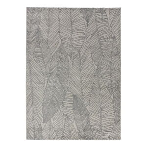 Sivý koberec 150x80 cm Hojas Gris Sunset - Universal