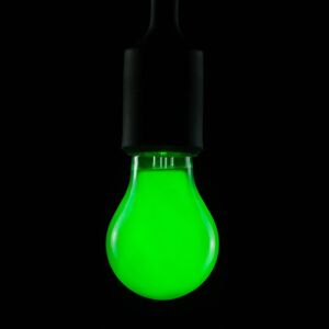 E27 2W LED žiarovka, zelená, stmievateľná
