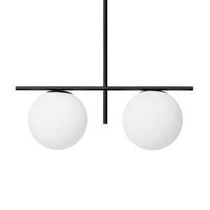 Závesná lampa Jugen, čierna/biela, 2-plameňová