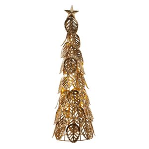 Dekoračný LED strom Kirstine, zlatý, výška 43 cm