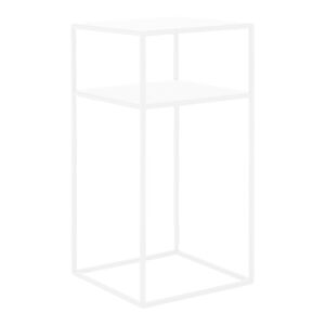 Biely odkladací poschodový stolík CustomForm Tensio, 30 × 30 cm