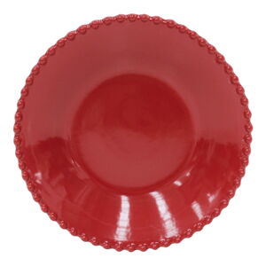 Rubínovočervený hlboký tanier z kameniny Costa Nova, ø 24,2 cm
