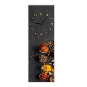 Nástenné hodiny Styler Glassclock Spices, 20 × 60 cm