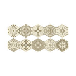 Sada 10 samolepiek na podlahu Ambiance Floor Stickers Hexagons, 40 × 90 cm