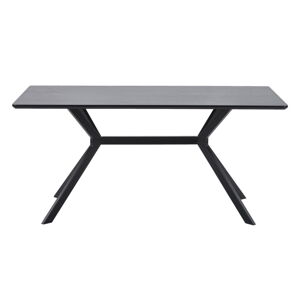 Čierny jedálenský stôl WOOOD Bruno, 200 x 90 cm