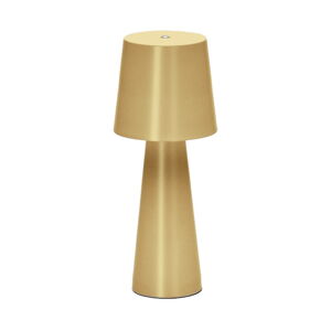LED stolová lampa so stmievačom v zlatej farbe s kovovým tienidlom (výška  25 cm) Arenys – Kave Home