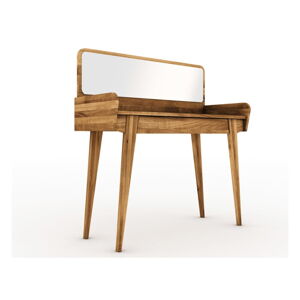 Toaletný stolík z dubového dreva so zrkadlom 110x45 cm Retro - The Beds